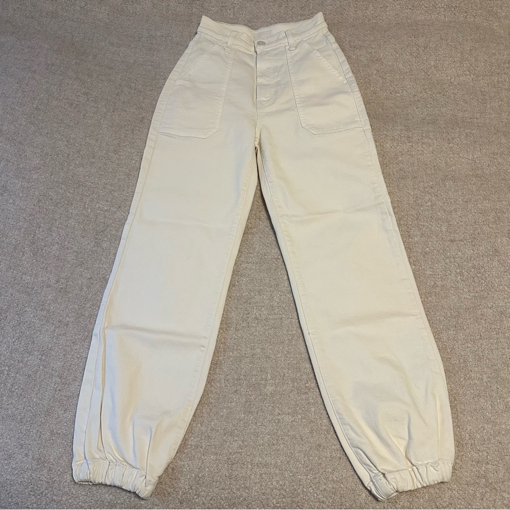 Mother Denim The Wrapper Patch Springy Ankle Jean